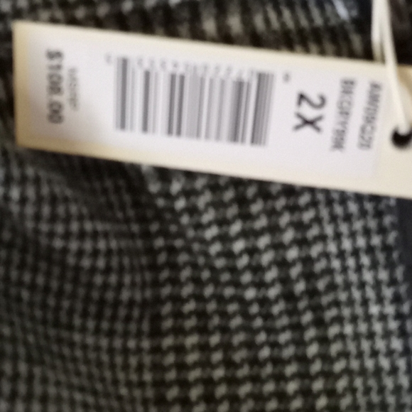 Max Studio hoody, jacket, plaid 2X - Picture 4 of 4